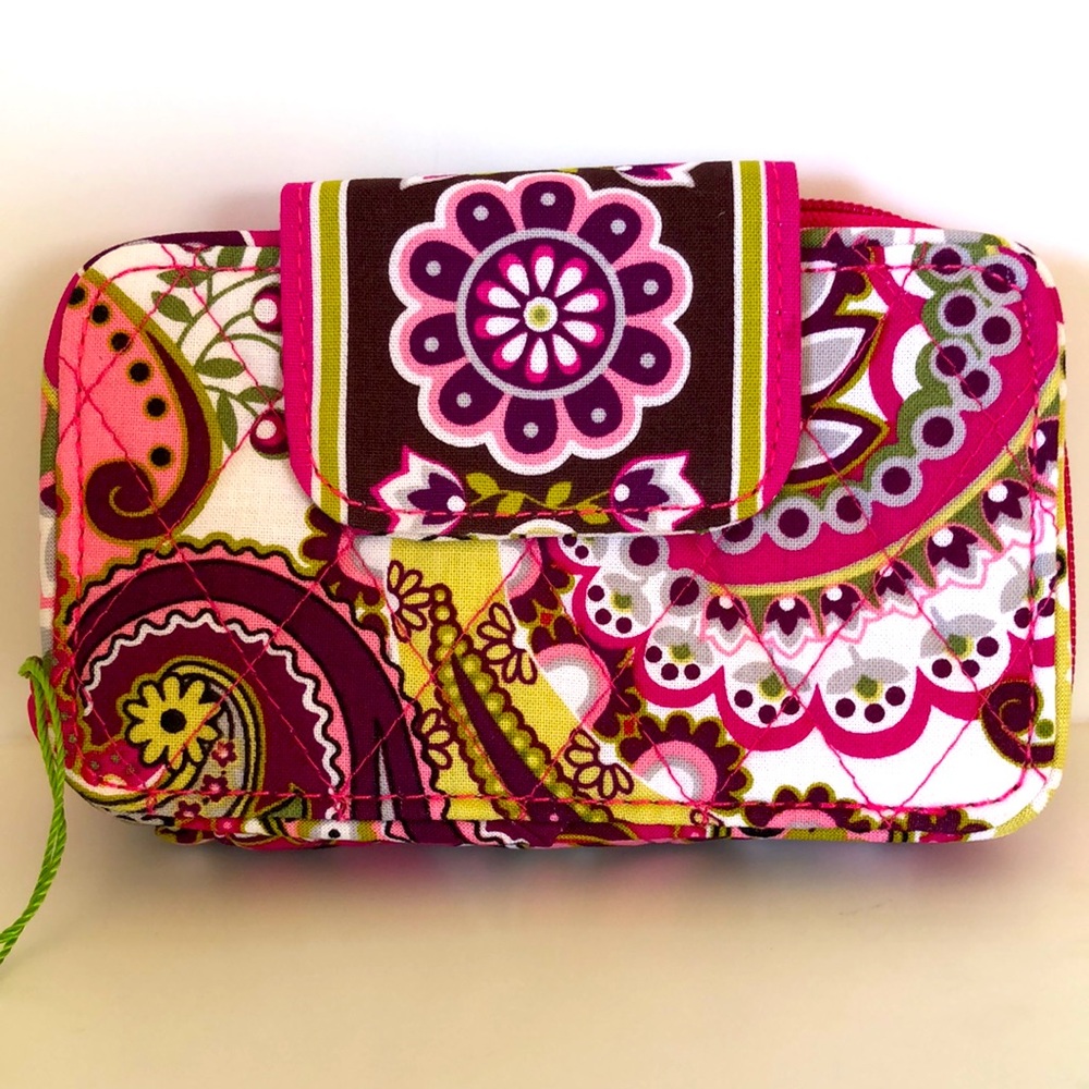 Vera Bradley Smartphone Wristlet Very Berry Paisley New /w Tags Stocking Stuffer